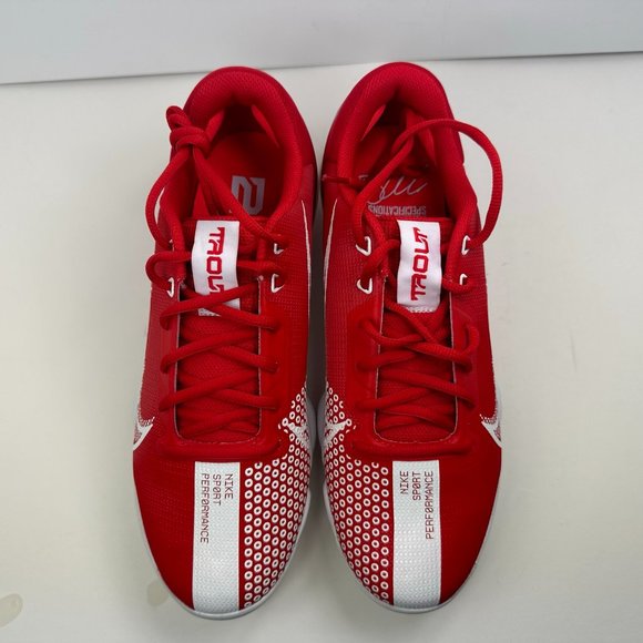 🔥Nike Force Zoom Trout 7 Pro Metal Baseball Cleats Red CQ7224-602 Men’s Sz 9.5. - Picture 3 of 11